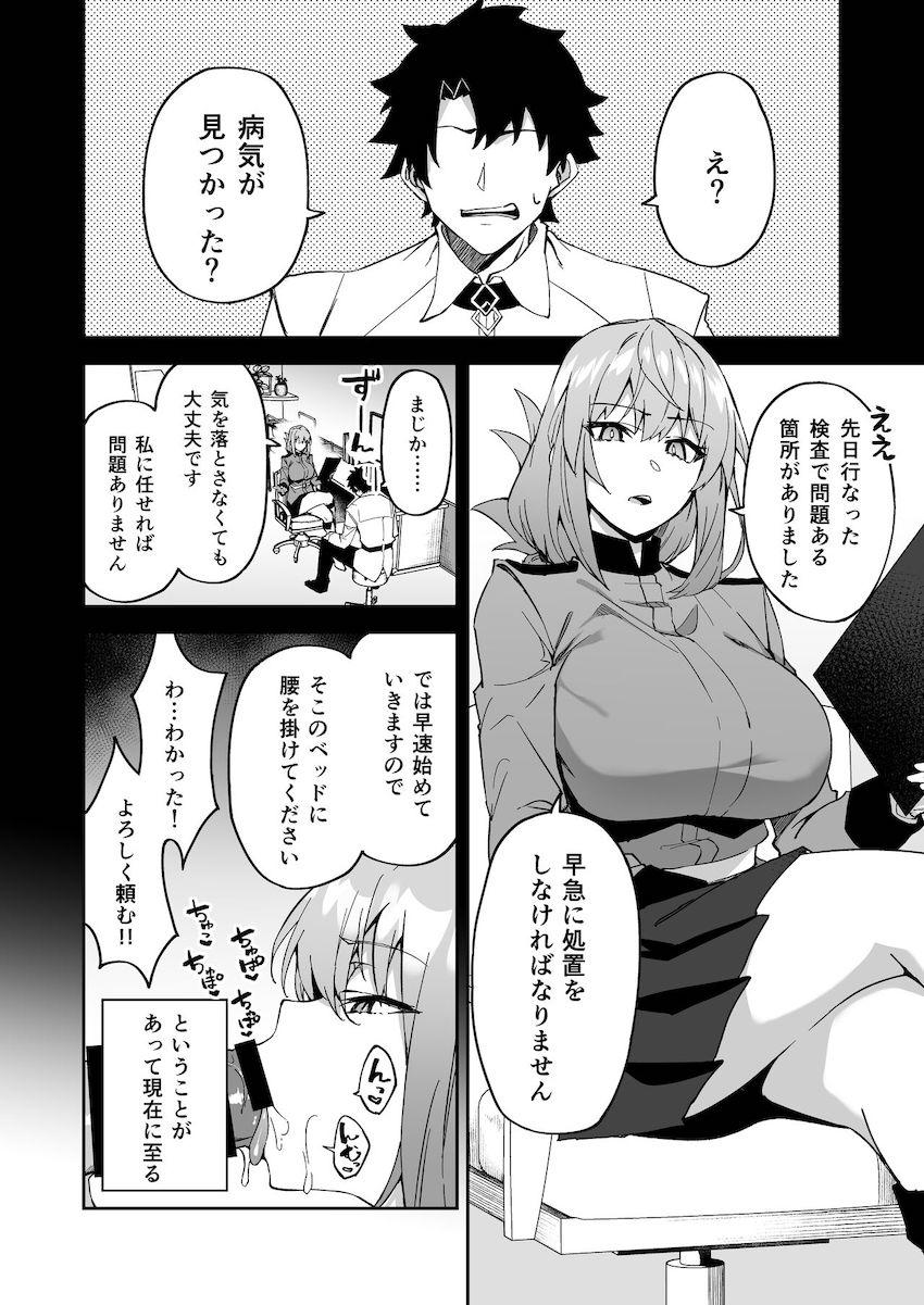 婦長曰く、精子をより多く出さないと死んでしまう病に冒されてしまったマスター。1週間に1度婦長の搾精治療をうけることになったのだが、徐々に治療の間隔が短くなっていき…。 <> 004