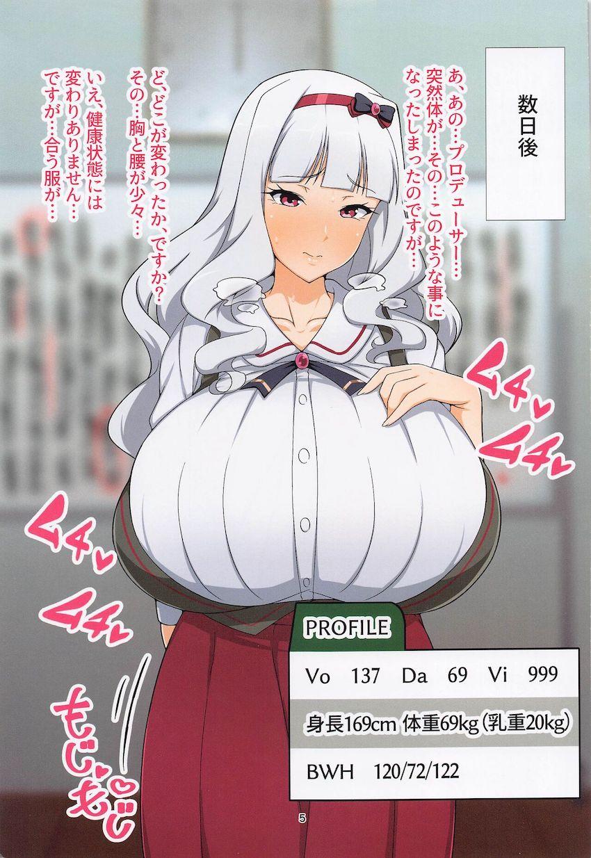膨乳してムチムチ超乳アイドルになった四条貴音のフルカラー本 <> 004