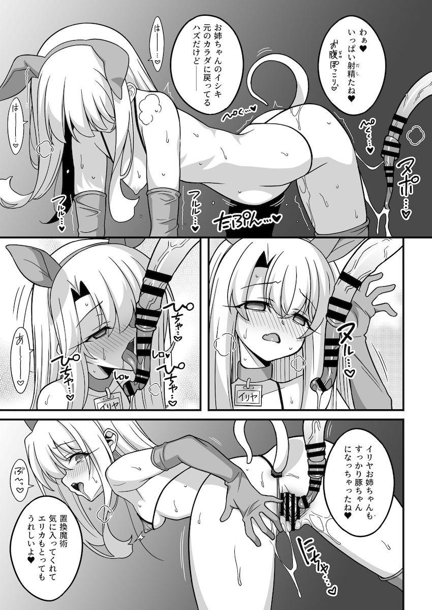 豚ちゃんとイリヤちゃんの意識を入れ替えて催淫魔術で強制発情！ブヒブヒ獣姦交尾！ <> 009