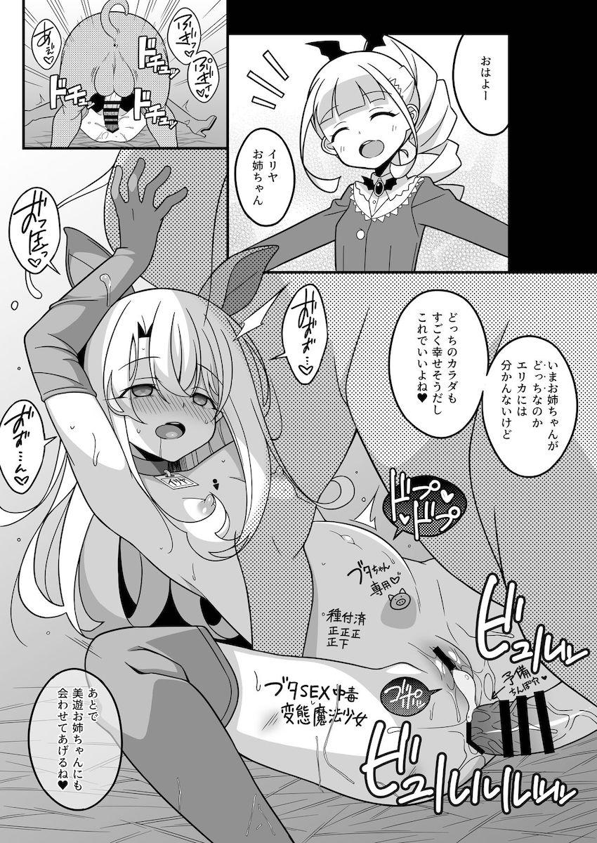 豚ちゃんとイリヤちゃんの意識を入れ替えて催淫魔術で強制発情！ブヒブヒ獣姦交尾！ <> 011