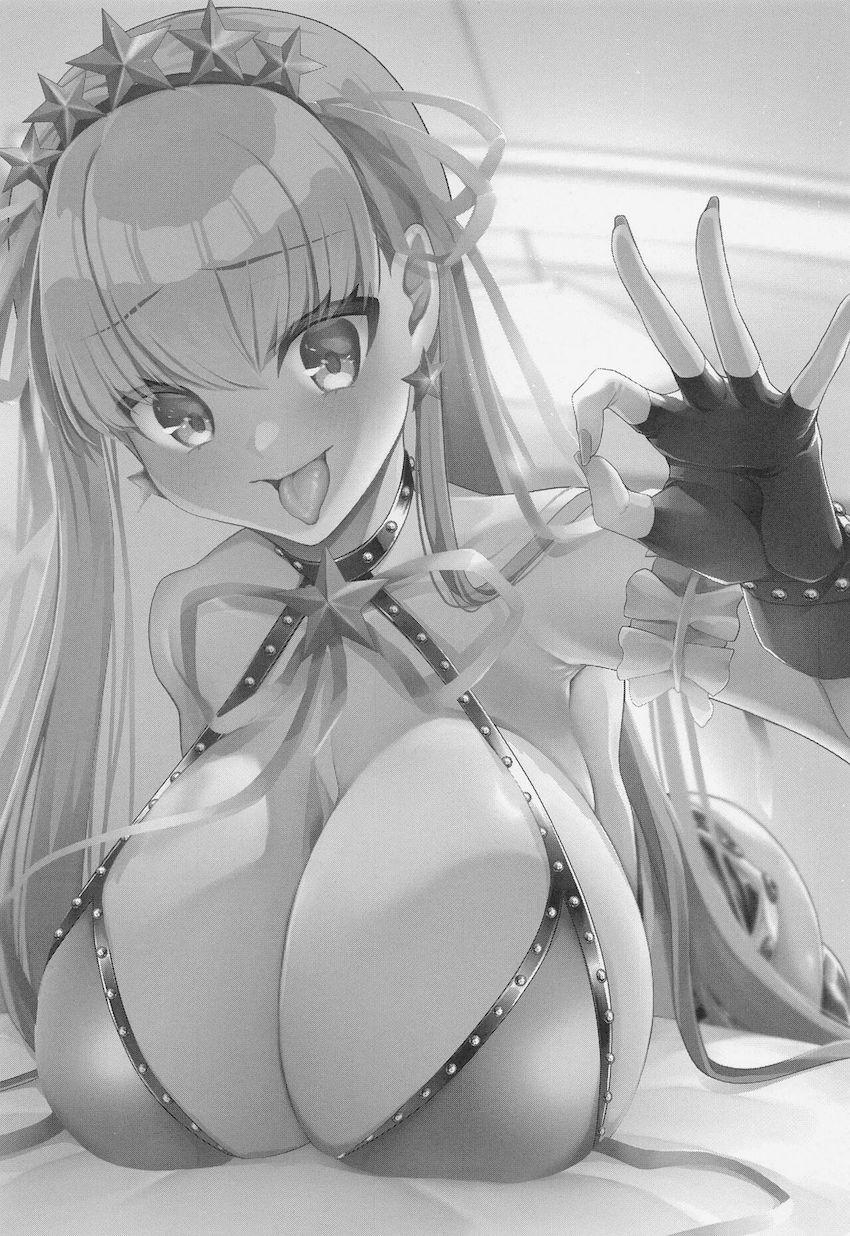 他のサーヴァントとヤリまくる先輩にヤキモチ妬いたBBちゃんが寝起きを急襲！一方的に先輩を搾精責めするBBちゃんだったが実は自分がセックスしたいだけだと見抜かれ、わからせられちゃう！ <> 002