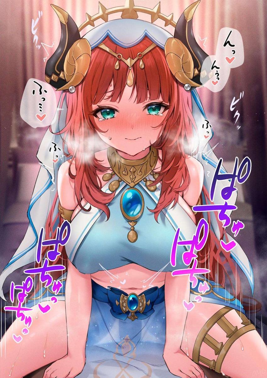 ニィロウに騎乗位でスカートをめくってもらい挿入部位丸見え中出しセックス <> 1