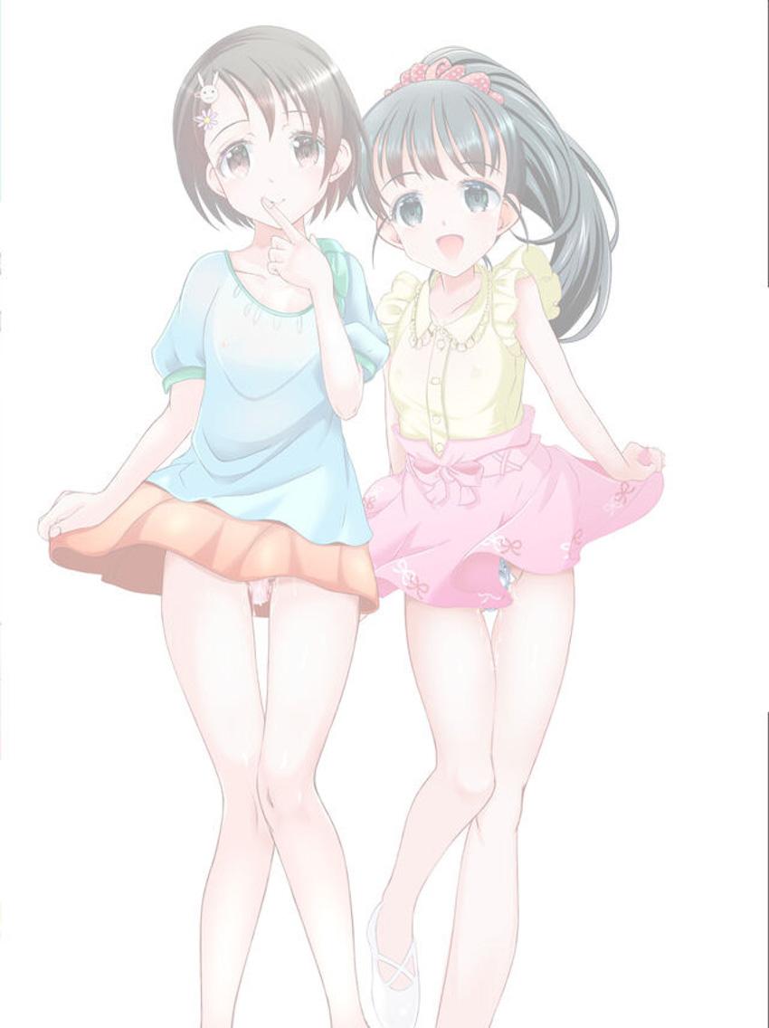 JSジュニアアイドル佐々木千枝ちゃんと福山舞ちゃんがスタッフさんたちと二穴乱交セックス！ <> 018