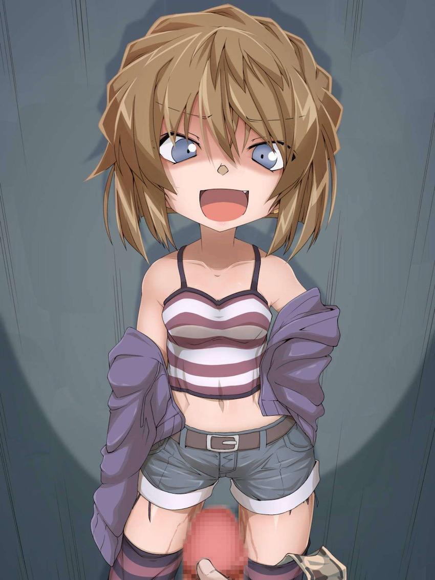 灰原に言葉責めされながら見抜きぶっかけ！ <> 011