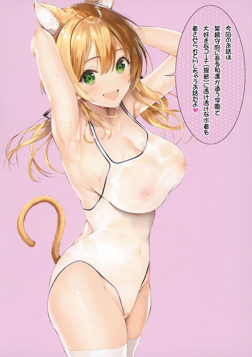 透け透け白スク姿のケモミミかわいいプリンツとラブラブ中出しセックス <> 004