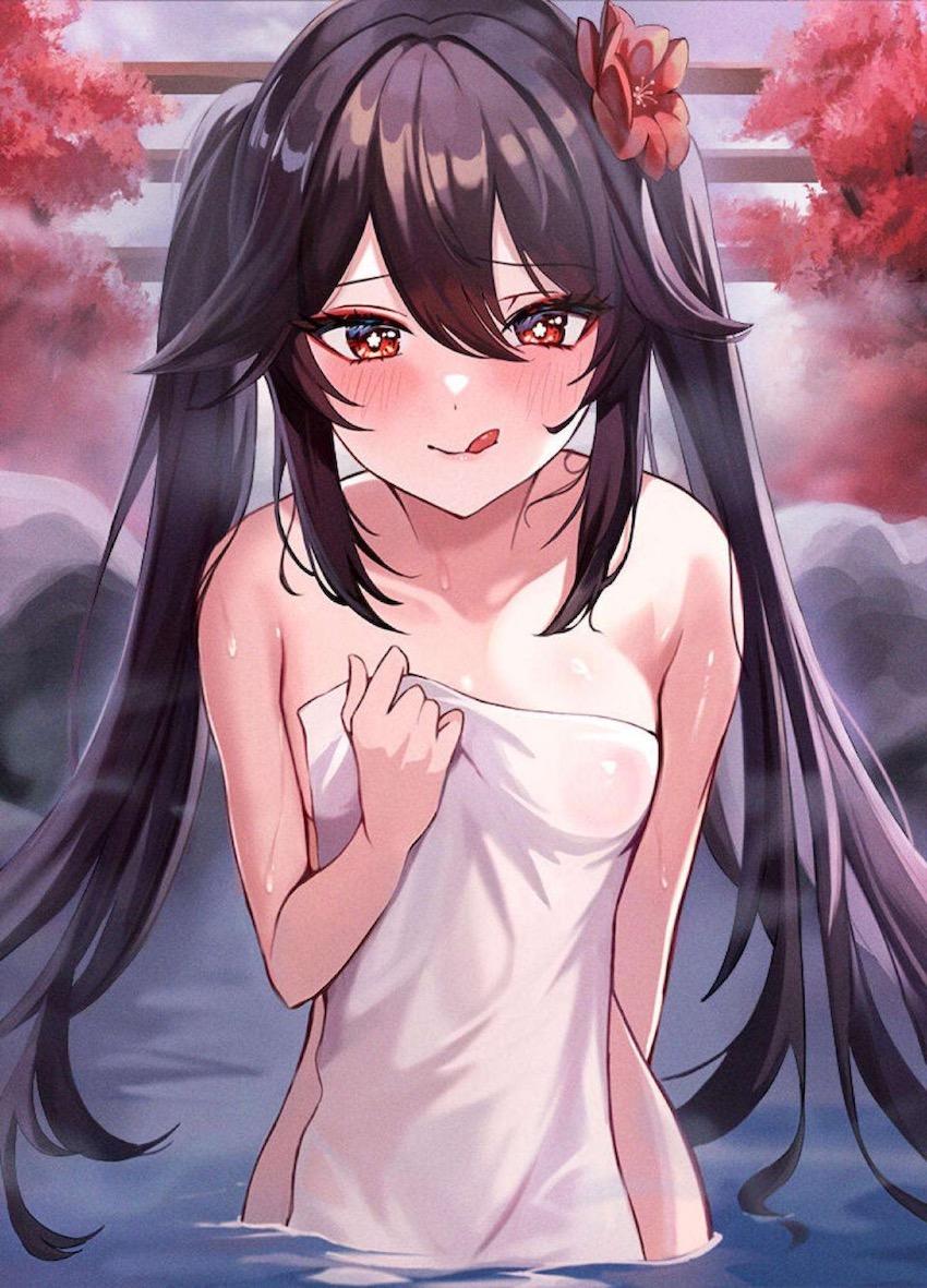 胡桃と露天風呂で青姦中出しセックス！ <> 1
