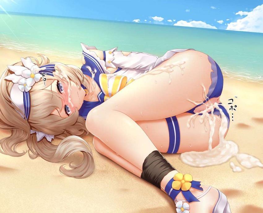ビーチで後ろ手に拘束されたバーバラちゃんがヒルチャールにパコられるCG集 <> 010