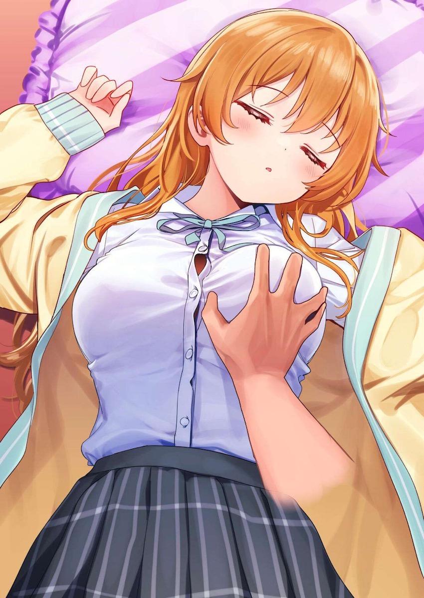 ぐっすり寝ている彼方ちゃんのおっぱいを勝手に借りる本 <> 012