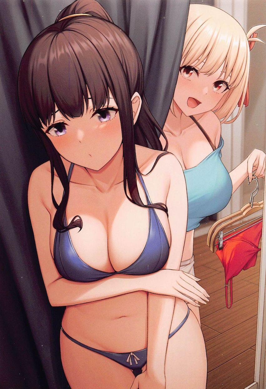 井ノ上たきなと錦木千束の百合4コマ＆微エロイラスト <> 008