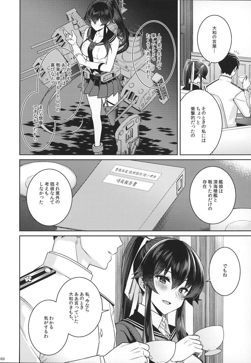 中佐に進級した提督が矢矧と二人きりでお祝いえっち☆はじめてのアナルセックスにドキドキ！ <> 058