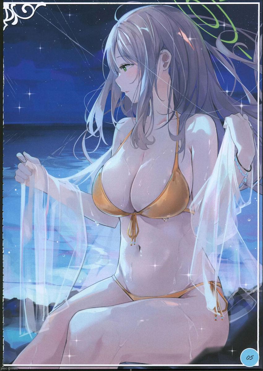 ブルアカ女子の水着イラストやコスプレ、えちえちシーンを詰め合わせたフルカラー本 <> 006