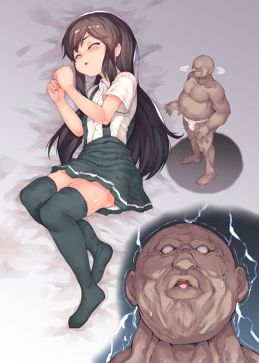 変態痴漢おじさんが艦これの世界にまさかの転生！寝ていた朝潮ちゃんを捕まえて強引レイプ！逃げられないようにガッチリ掴んで強制結婚汁注入ぅ〜！！！ <> 021