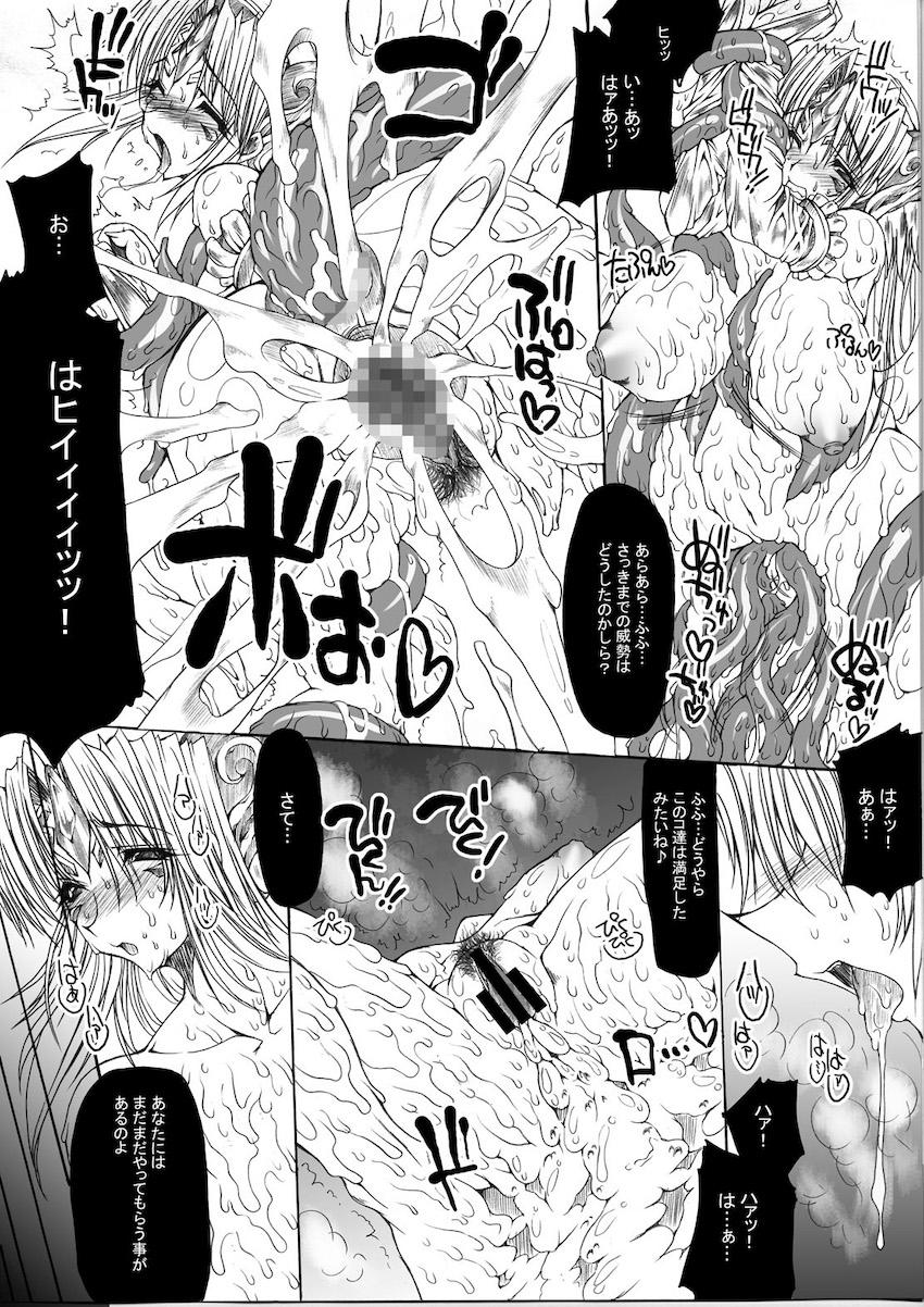 二穴触手チンポ姦でおほぉおほぉ汁だく皇女☆180p超え大ボリューム総集本 <> 012