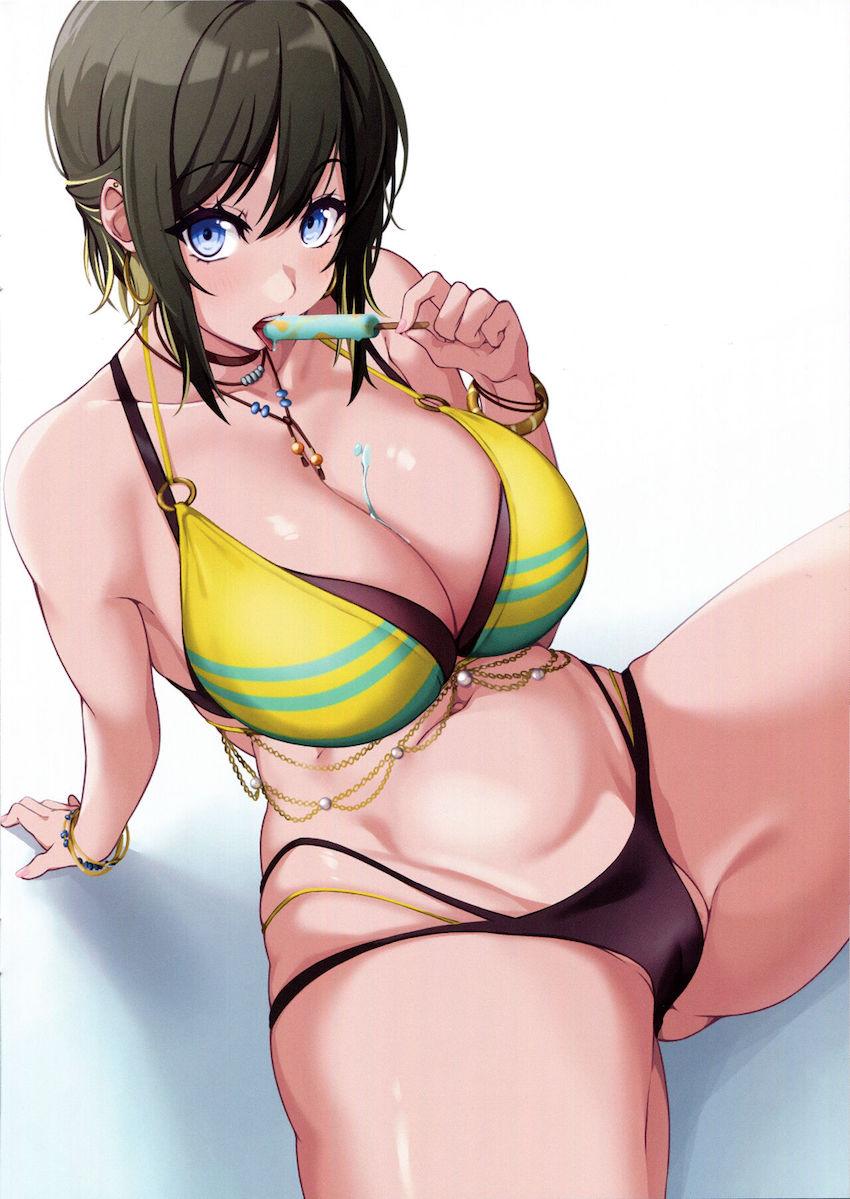 大迫力爆乳おっぱいJK明石真秀ちゃんのフルカラーイラスト集 <> 007