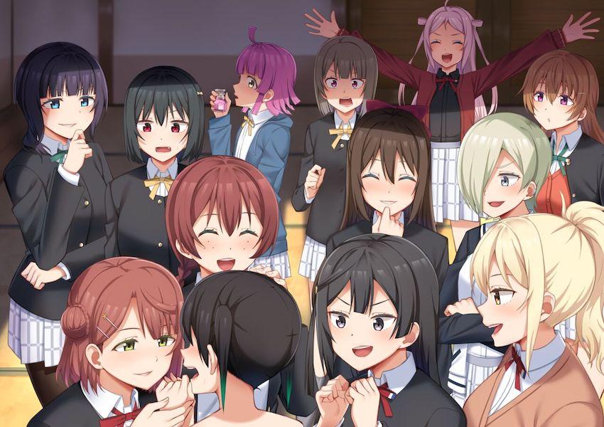 チンポが生えたり生えてなかったりするニジガクヒロイン全員とレズセックス！ <> 002