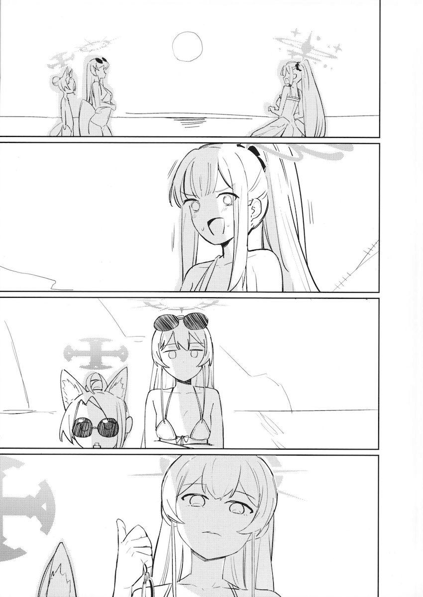 コハルとミカがビーチでふたちんぽセックス <> 023