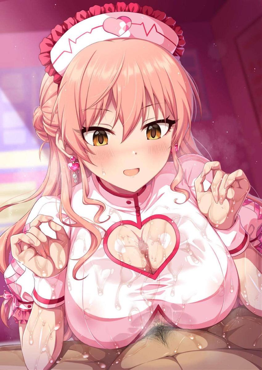 ナースコスした城ヶ崎美嘉のノーブラ透け乳首マンコで乳内射精！ <> 003