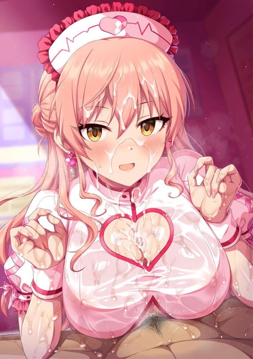 ナースコスした城ヶ崎美嘉のノーブラ透け乳首マンコで乳内射精！ <> 008