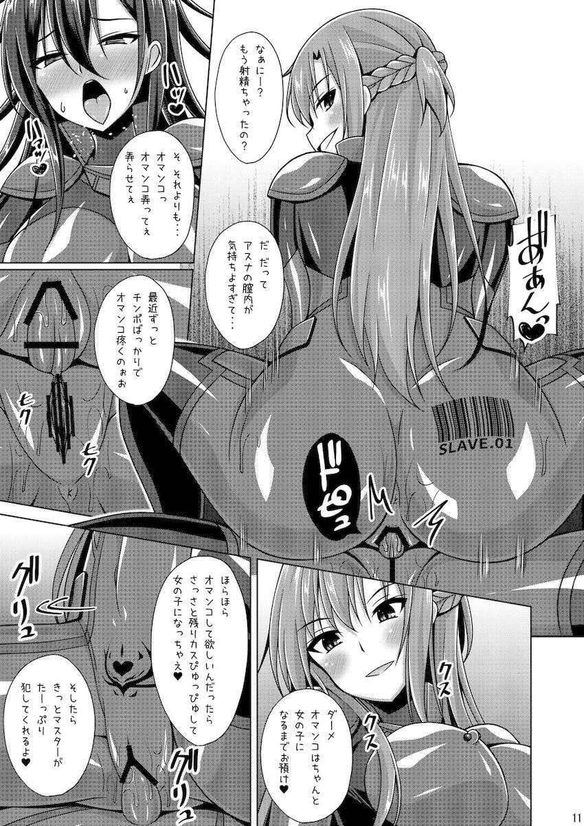 女体化キリトが悪堕ちアスナたちに犯されて完堕ちメス奴隷になる本 <> 010
