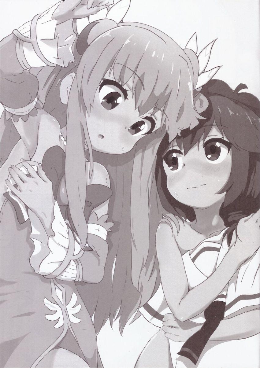 千代田桃と吉田良子が双頭ディルドで中出し百合エッチ <> 002