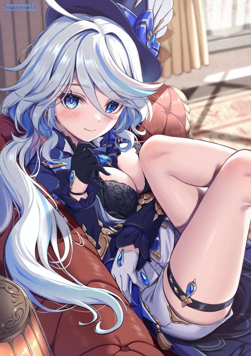 母乳も噴き出すフリーナさんと中出しセックスCG集 <> 1
