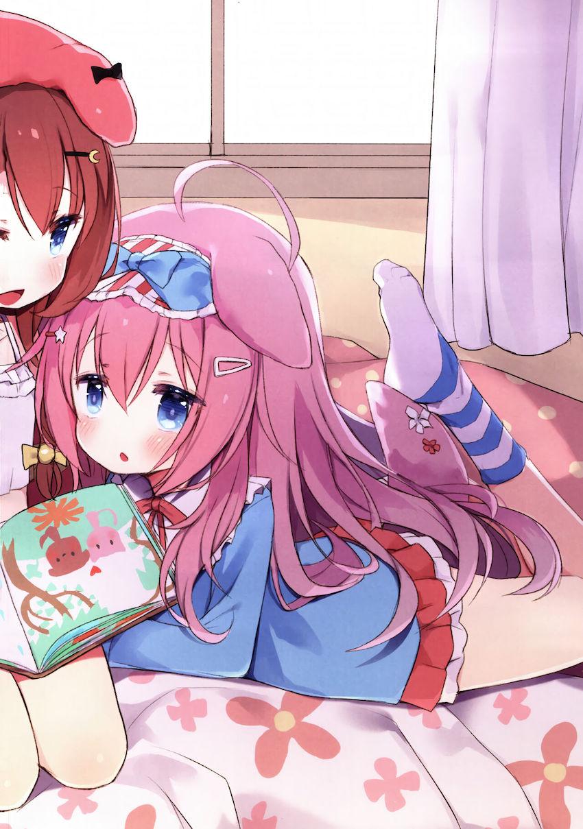 【非エロ】文月ちゃん如月ちゃんケモ耳しっぽロリ百合イラスト集 <> 019