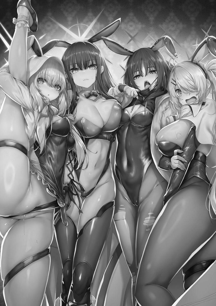 えろえろバニコス衣装の生徒たち4人に迫られてハーレム5Pセックスする！ <> 002