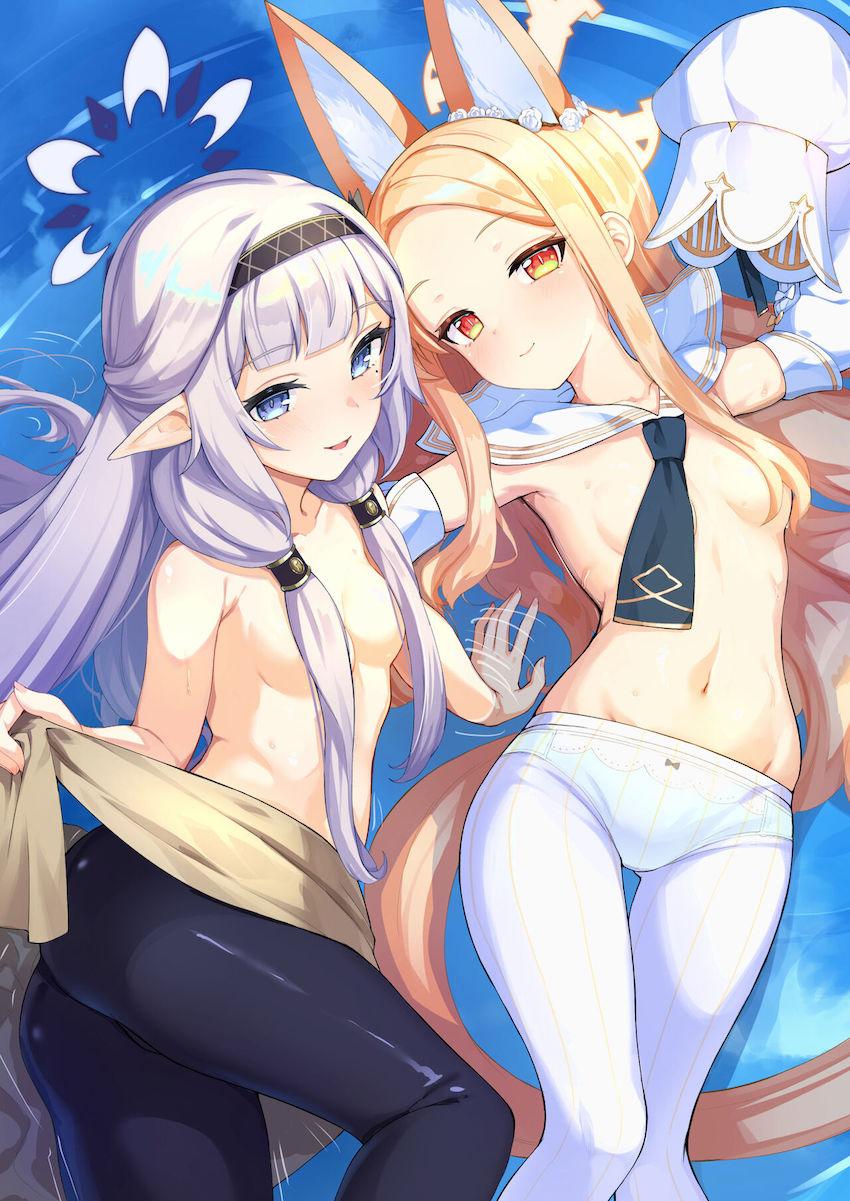 明星ヒマリと百合園セイアの処女マンコをおちん棒でお仕置きした結果、3Pセックスでヤリ返される話 <> 002