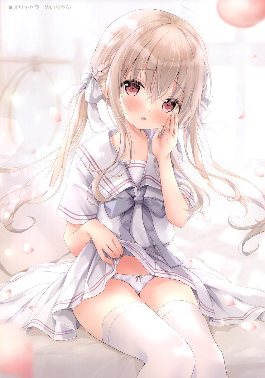美乳をさらけ出したかわいい女の子たちの美麗フルカラーイラスト集 <> 015