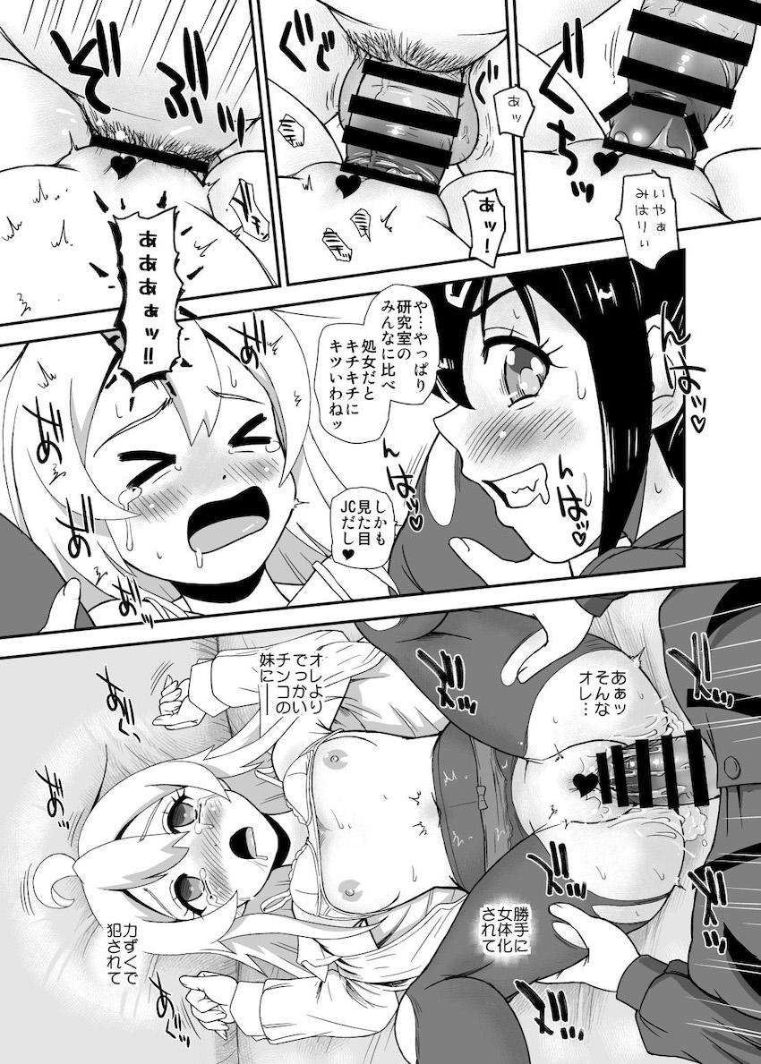 ふたなり妹にまんこの奥の奥までトコトン調査されるJCお兄ちゃん(処女) <> 008