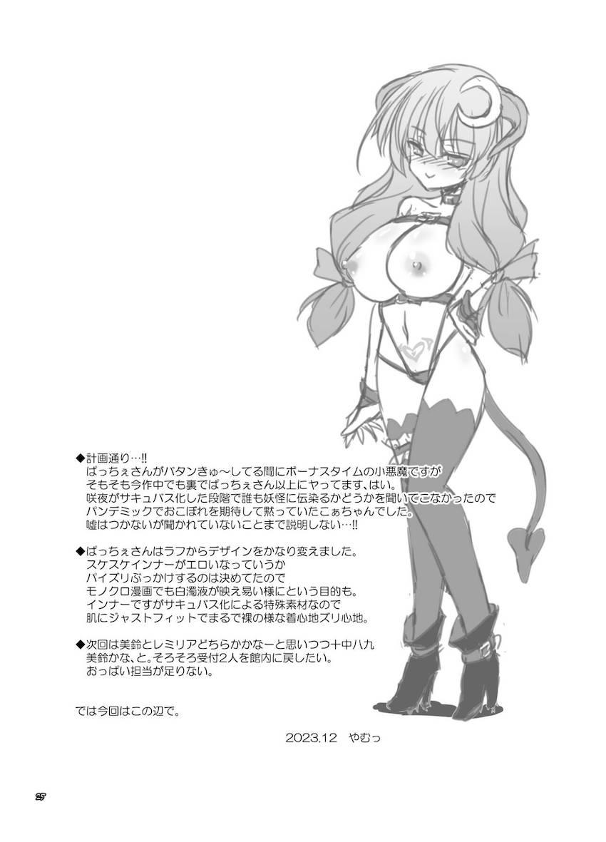 サキュバス化したパチュリーが小悪魔と一緒におっぱい担当として頑張る本 <> 024