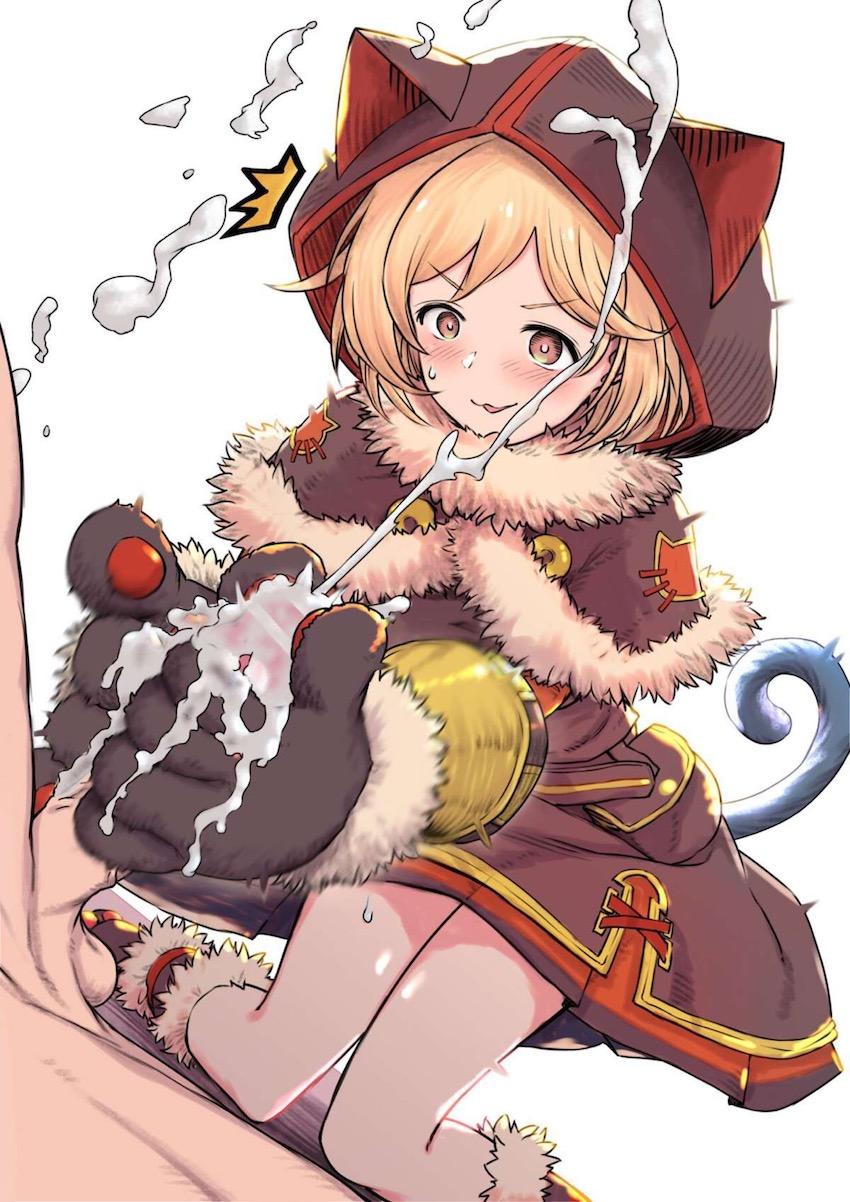 黒猫道士ジータちゃんの肉球手コキ <> 009