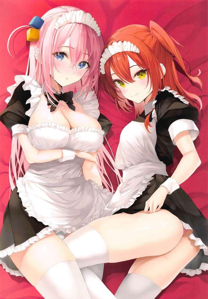メイドコスした喜多ちゃん＆ぼっちちゃんと学校で中出し4Pセックス <> 002