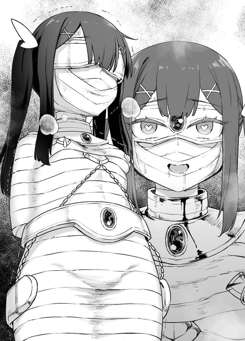 包帯ぐるぐるミイラ巻きされて性奴隷へと洗脳改造されるクロエと美遊 <> 010