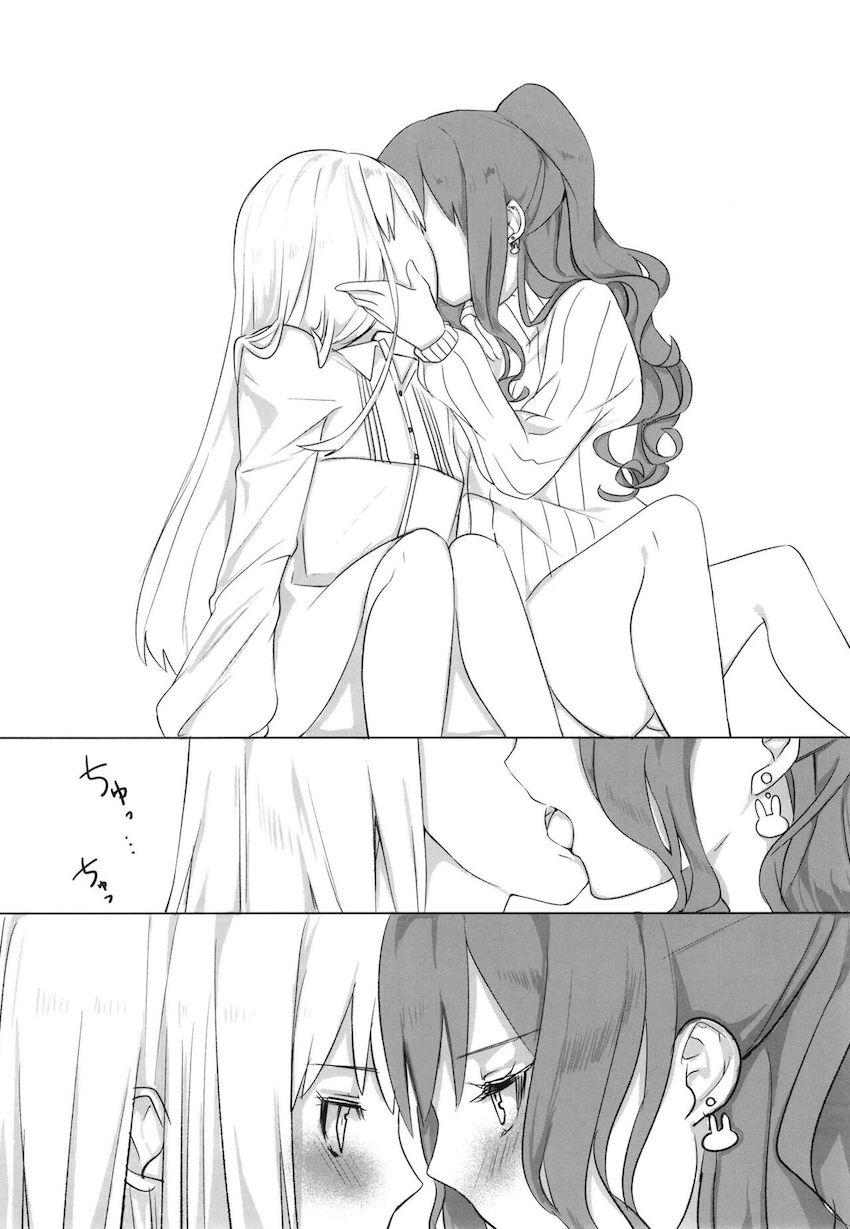 音楽留学で離れ離れになる前夜のお別れ百合えっち <> 006