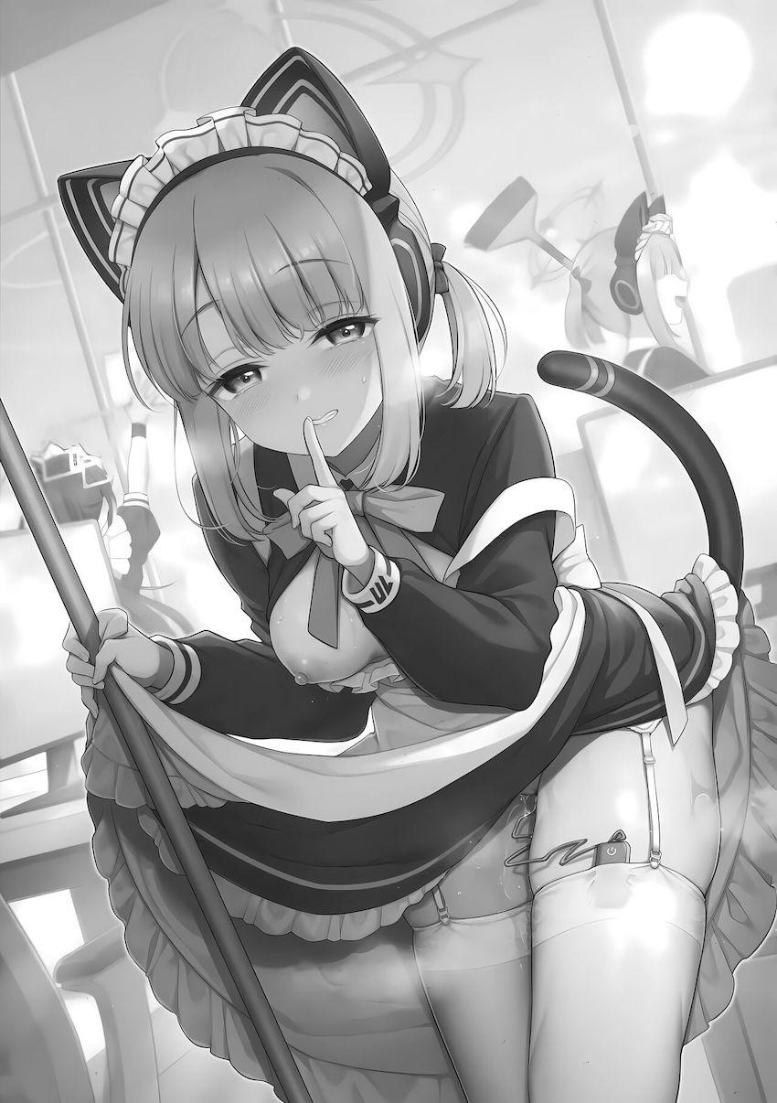 メイド服着たミドリとみんなに隠れてイチャラブ中出しセックス <> 002