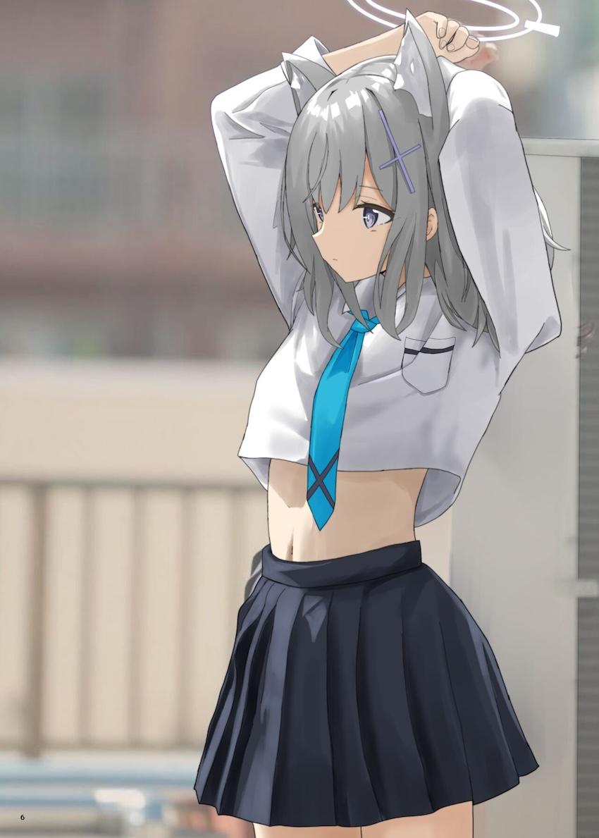 発情シロコの制服エロ自撮り <> 004