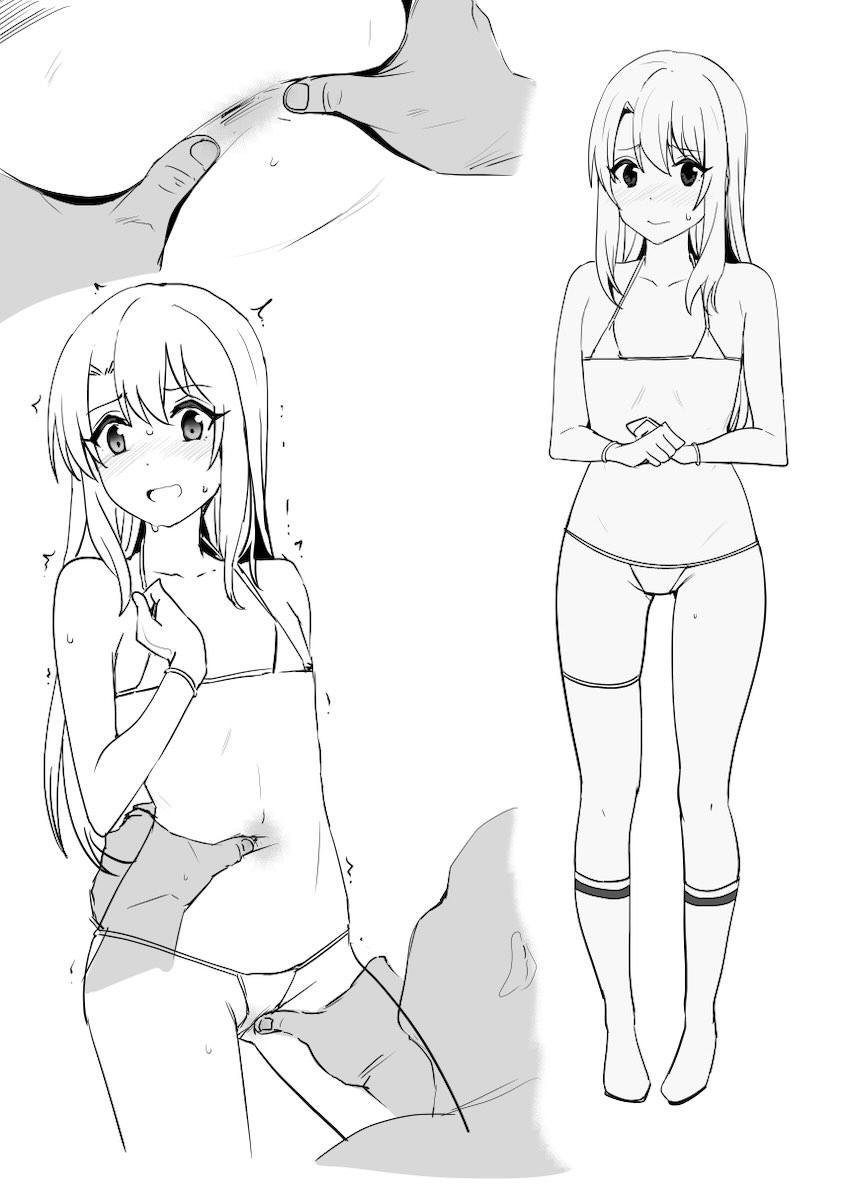 つるぺたマイクロビキニイリヤちゃんに凶悪ちんぽ挿入して生中出し <> 1