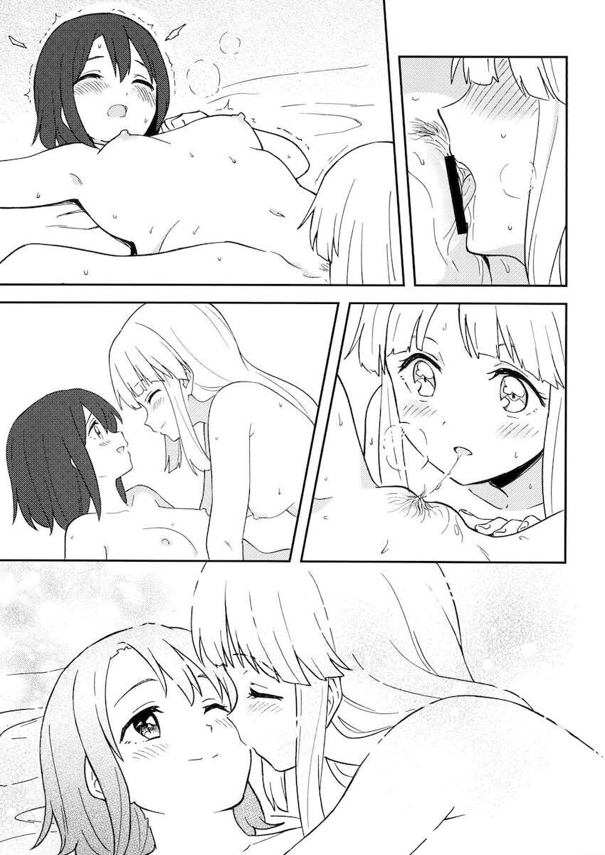 両想いカップルの奥沢美咲と弦巻こころのラブラブ百合えっち <> 016