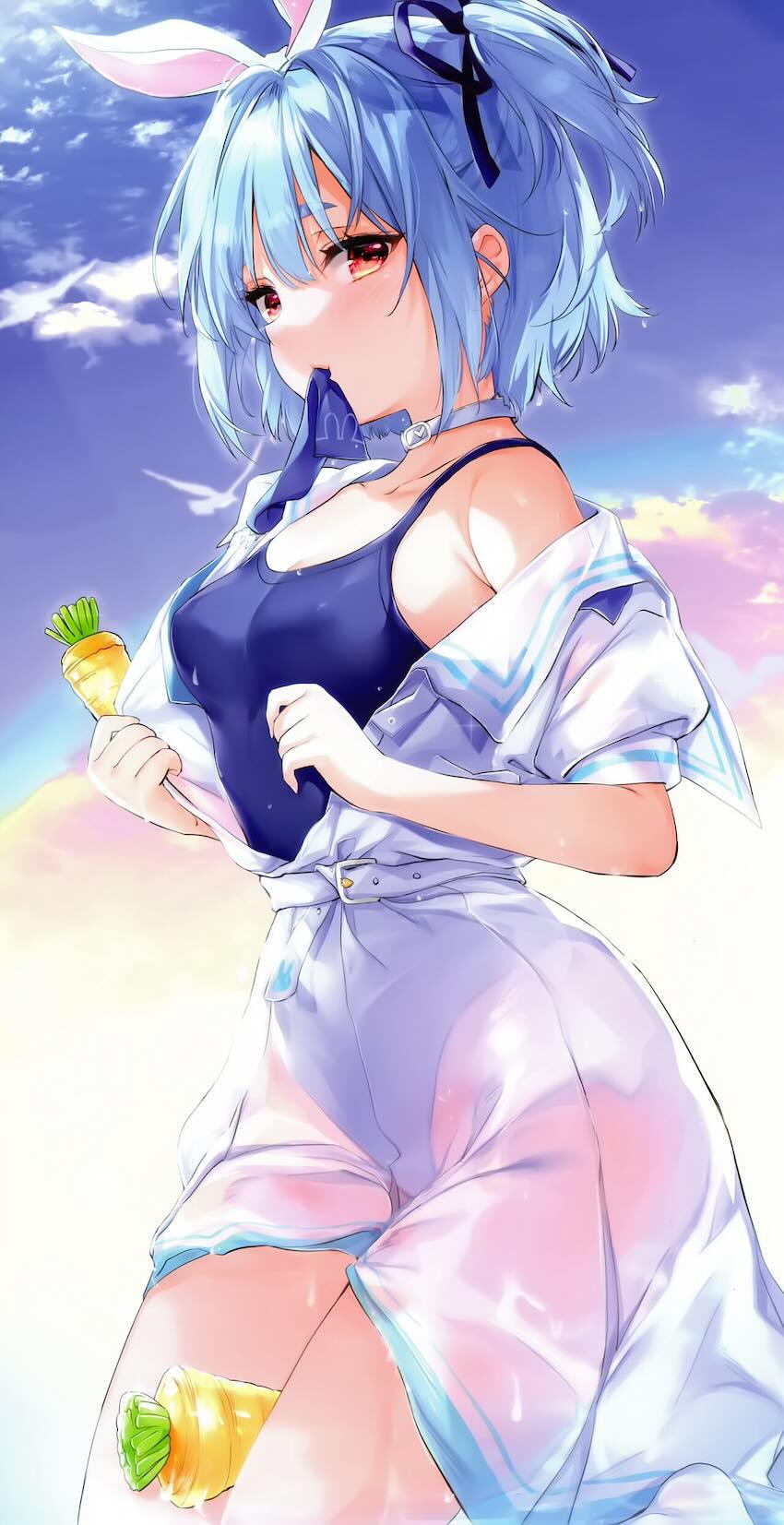 美麗フルカラーイラスト集(湊あくあ/白銀ノエル/兎田ぺこら/不知火フレア) <> 012
