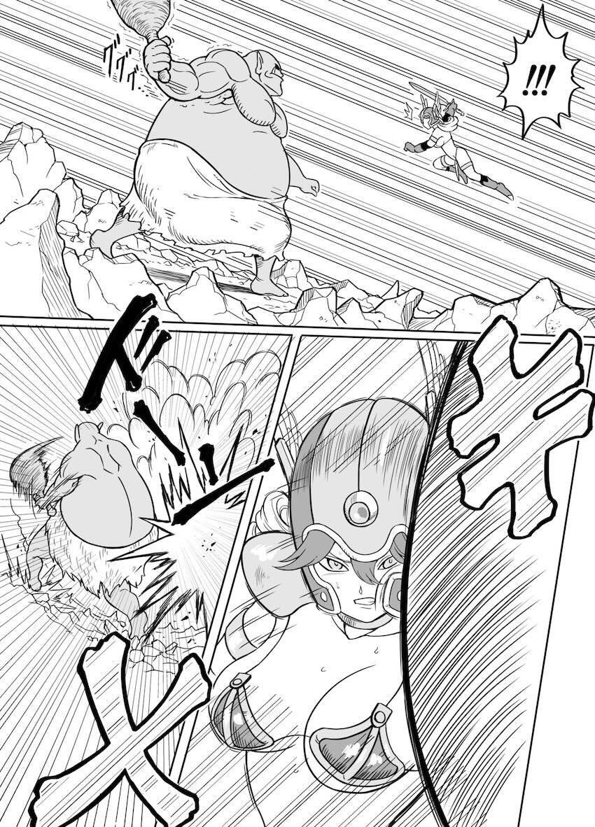圧倒的な力の前に無様敗北さらす女戦士 <> 005