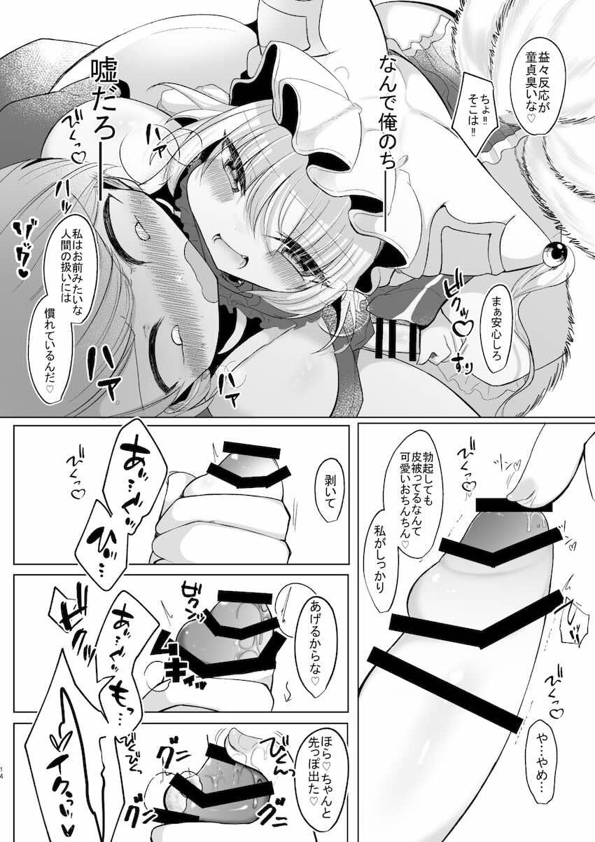 デカチンふたなり痴女八雲藍に逆レイプでアナルをほじられてメスになる！ <> 013