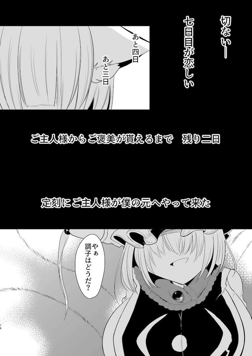 八雲藍の地下調教部屋に囚われたショタが貞操帯をつけられ射精管理される本 <> 015
