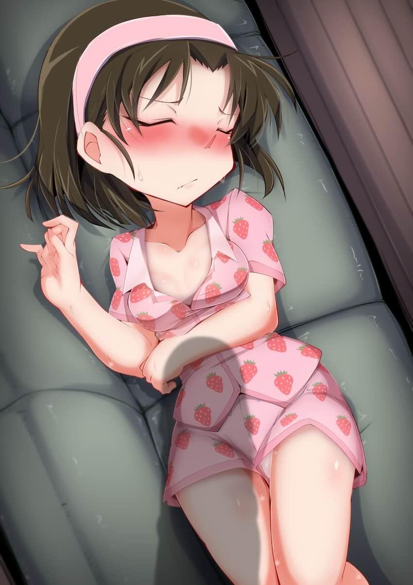 林間学校でキチンと寝てるかぶっかけチェックされる歩美ちゃん！ <> 008