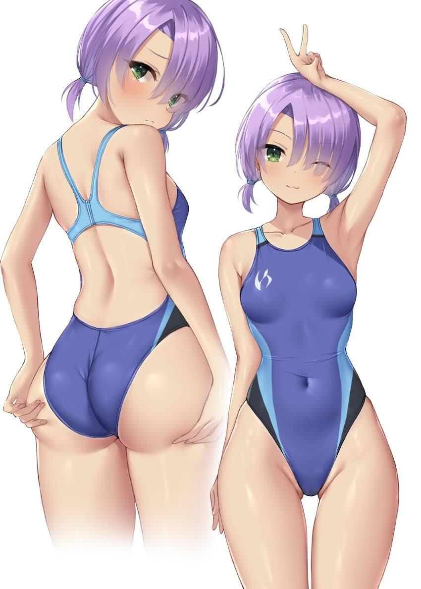 日焼け跡がエロい水泳女子・火打谷愛衣のエロイラストとセックス <> 008