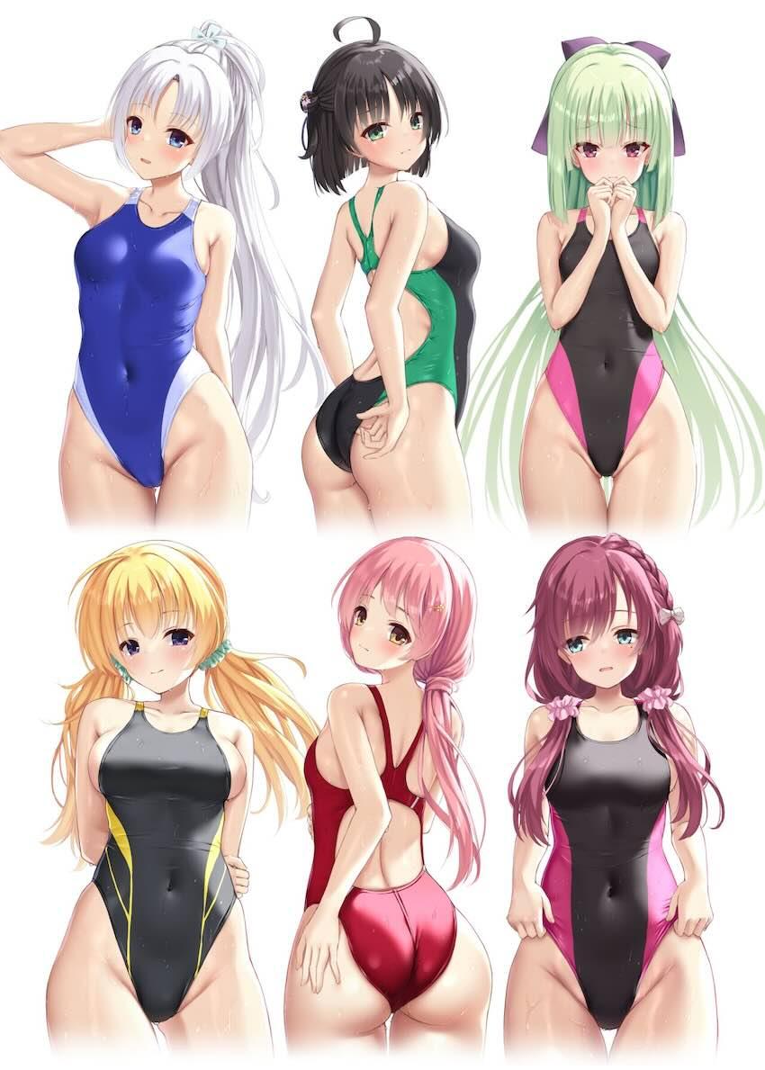 日焼け跡がエロい水泳女子・火打谷愛衣のエロイラストとセックス <> 014