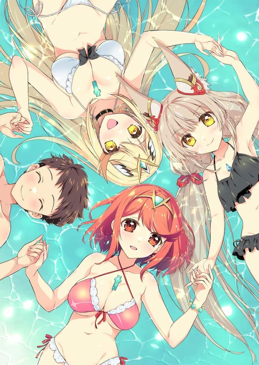 ビキニ姿のホムラ・ヒカリ・ニアがトロ顔さらしてビーチで青姦中出しセックス☆フルカラー！ <> 041