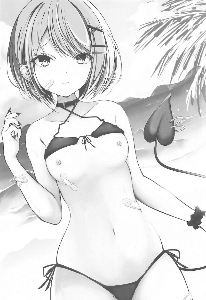 ツンデレ彼女のトワとデート先のビーチやホテルでイチャラブセックス <> 002