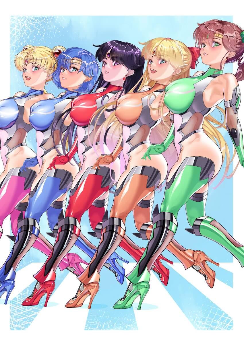 【後編】生意気ムーン娘たちを緊縛調教で躾けるスケベおじさん！ <> 156