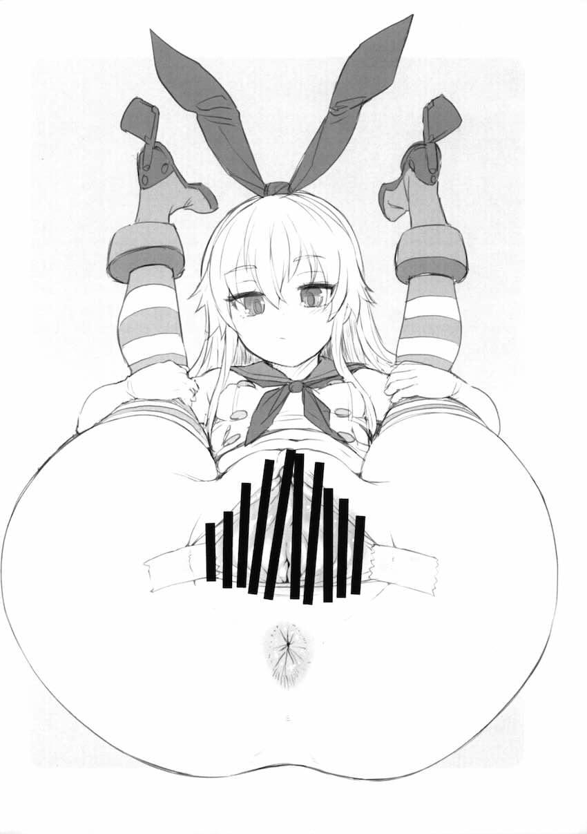 島風デカチンフェラ＆くぱぁポーズ落書き短編イラスト <> 003